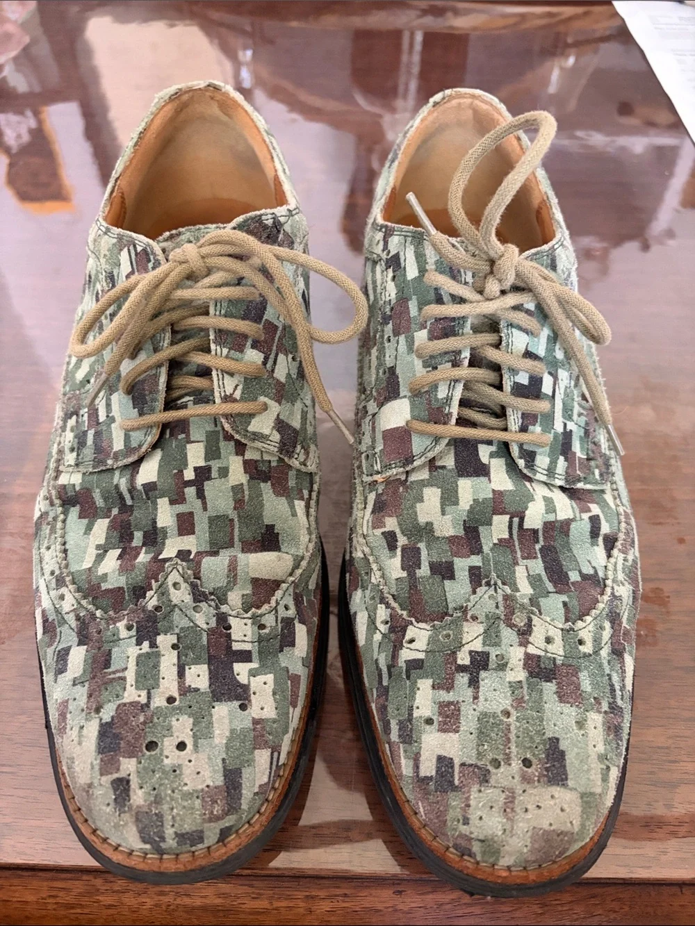 Cole Haan Lunargrand Long Wingtip Derby / Oxford Digital Camo